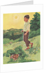 Boy walking outdoors by Anonymous
