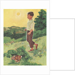 Boy walking outdoors by Anonymous