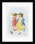 Girls jumping rope by Anonymous