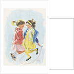 Girls jumping rope by Anonymous