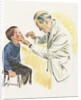 Doctor examining boy by Anonymous