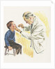 Doctor examining boy by Anonymous