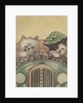 Cat family driving in car by Anonymous