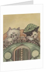 Cat family driving in car by Anonymous