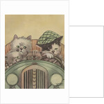Cat family driving in car by Anonymous