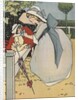 Girl playing with doll by Anonymous