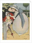 Girl playing with doll by Anonymous