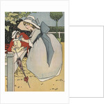 Girl playing with doll by Anonymous