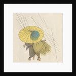 Japanese couple walking in rain by Anonymous