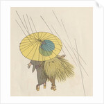 Japanese couple walking in rain by Anonymous