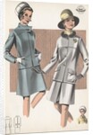 Models wearing suits and hats by Anonymous