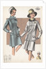 Models wearing suits and hats by Anonymous