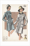 Models wearing suits and hats by Anonymous