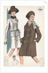 Models wearing suit and coat by Anonymous