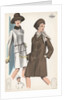 Models wearing suit and coat by Anonymous