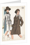 Models wearing suit and coat by Anonymous
