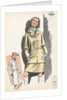 Model wearing belted jacket by Anonymous