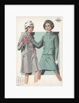 Models wearing coat and suit by Anonymous