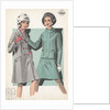 Models wearing coat and suit by Anonymous