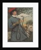 Woman and pet dog by Anonymous