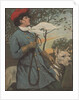Woman and pet dog by Anonymous