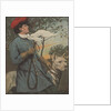 Woman and pet dog by Anonymous