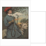 Woman and pet dog by Anonymous