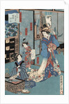 Geisha with Hibachi by Utagawa Kunisada II