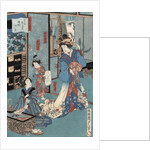 Geisha with Hibachi by Utagawa Kunisada II