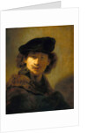 Self-Portrait with Velvet Beret by Rembrandt Harmensz van Rijn