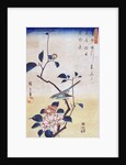 Tsubaki ni Uguisu (Camellia and Bush Warbler) by Utagawa Hiroshige