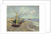 Fishing Boats on the Beach at Les Saintes-Maries-de-la-Mer by Vincent Van Gogh