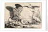 Three herons by Wenceslas Hollar