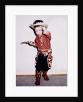 Little cowboy fires play six shooters, ca. 1956 by Anonymous