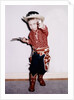 Little cowboy fires play six shooters, ca. 1956 by Anonymous