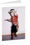 Little cowboy fires play six shooters, ca. 1956 by Anonymous