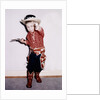 Little cowboy fires play six shooters, ca. 1956 by Anonymous