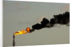 Flames and smoke billow from natural gas flare at Valero Oil Refinery by Anonymous
