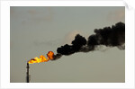 Flames and smoke billow from natural gas flare at Valero Oil Refinery by Anonymous