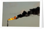 Flames and smoke billow from natural gas flare at Valero Oil Refinery by Anonymous