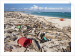 Trash-covered beach in Aruba by Anonymous