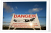 Warning sign near St. Maarten Airport, Netherlands Antilles by Anonymous