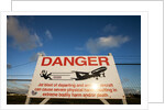 Warning sign near St. Maarten Airport, Netherlands Antilles by Anonymous