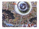 Interior view of a Bernal Sphere space colony for 10,000 people by Anonymous