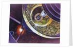 Cutaway view of a Bernal Sphere space colony for 10,000 people by Anonymous
