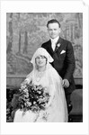 Wedding portrait of young couple, ca. 1924 by Anonymous