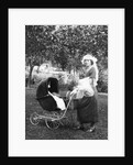 Mother to be with stroller at baby shower, ca. 1924 by Anonymous