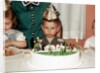 Grumpy boy at fifth birthday party, ca. 1957 by Anonymous