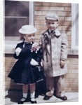 Brother and sister dressed up for Easter Mass, ca. 1957 by Anonymous