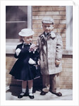 Brother and sister dressed up for Easter Mass, ca. 1957 by Anonymous